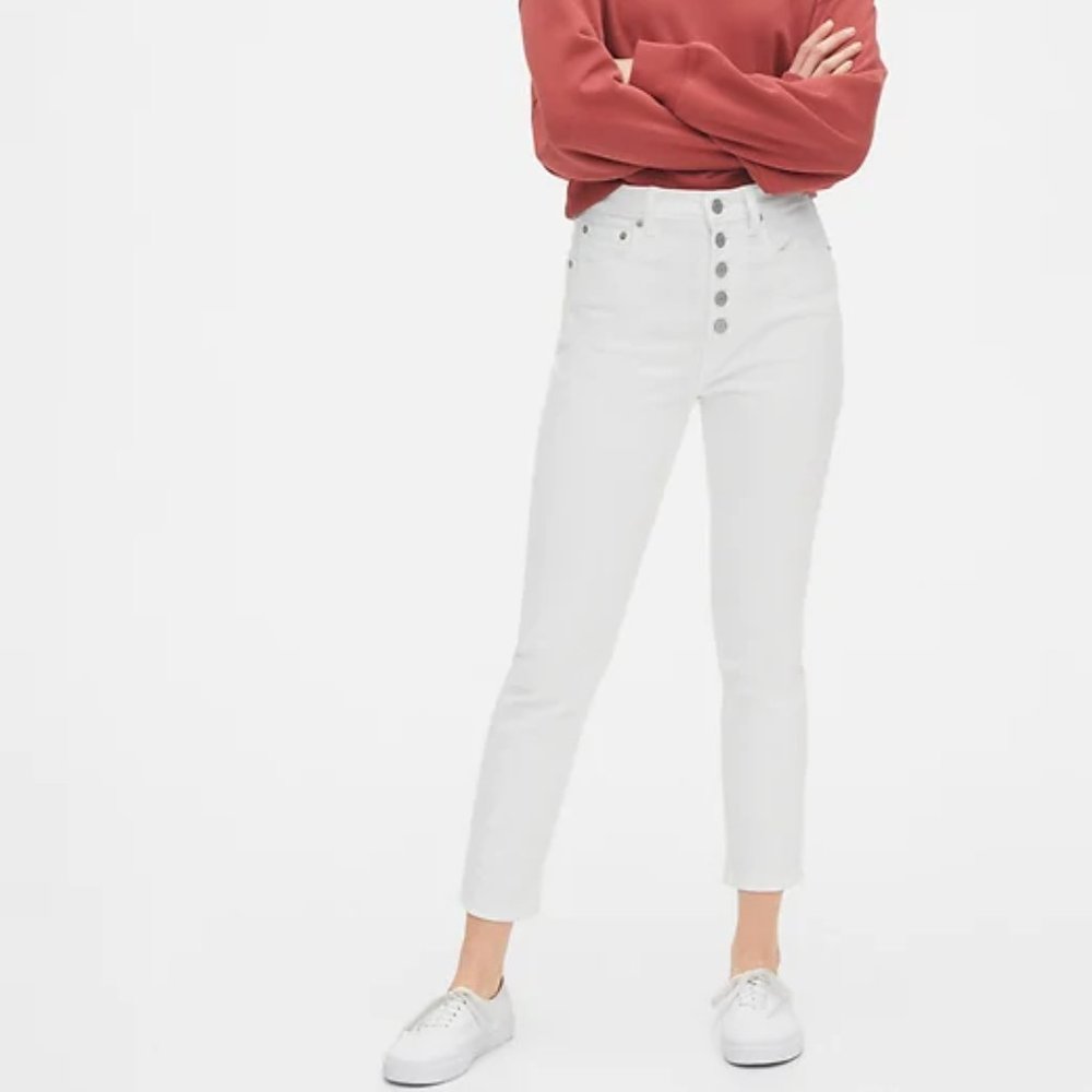 Gap High Rise Cigarette Jean Size 10